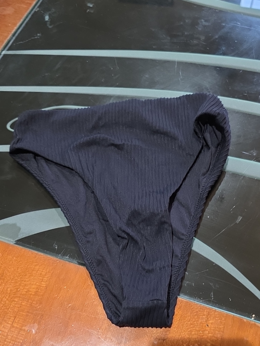 Tobi Black Ribbed Bikini Bottoms